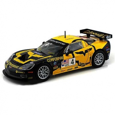 Модель автомобиля 1:24 Chevrolet Corvette C6R Race (Шевроле Корвет) рэйсинг Bburago 18-28003
