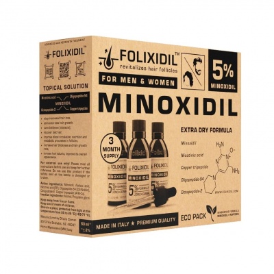 Лосьон миноксидил 5% Фоликсидил (Folixidil) 3 месяца