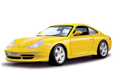 Bburago 18-12037 GOLD 1:18-Porsche 911 Carrera 4
