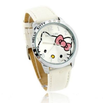 Часы кварцевые наручные женские Hello Kitty Hello Kity Хэло Китти белые w-11