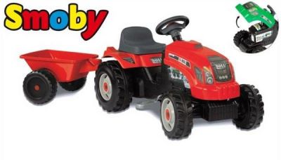 Smoby 033045 Трактор детский с прицепом (на педалях)